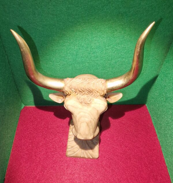 The bull head sculpture statue- ventage - Image 3